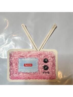 Supreme TV Cartoon Design Pink Fuzzy Skateboard Sticker Decal
